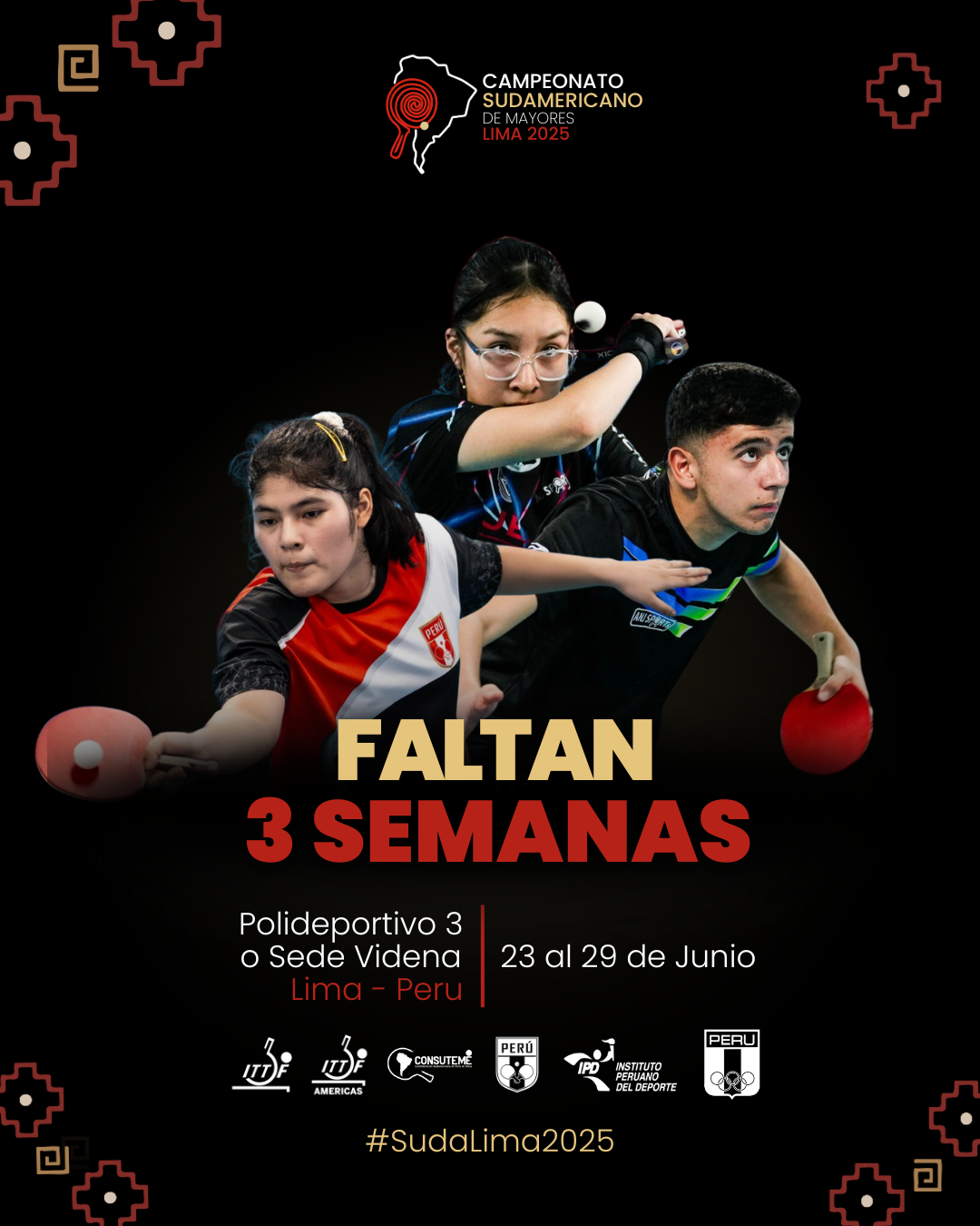 ¡Faltan tres semanas! Lima se prepara para el Campeonato Sudamericano de Mayores de Tenis de Mesa 2025