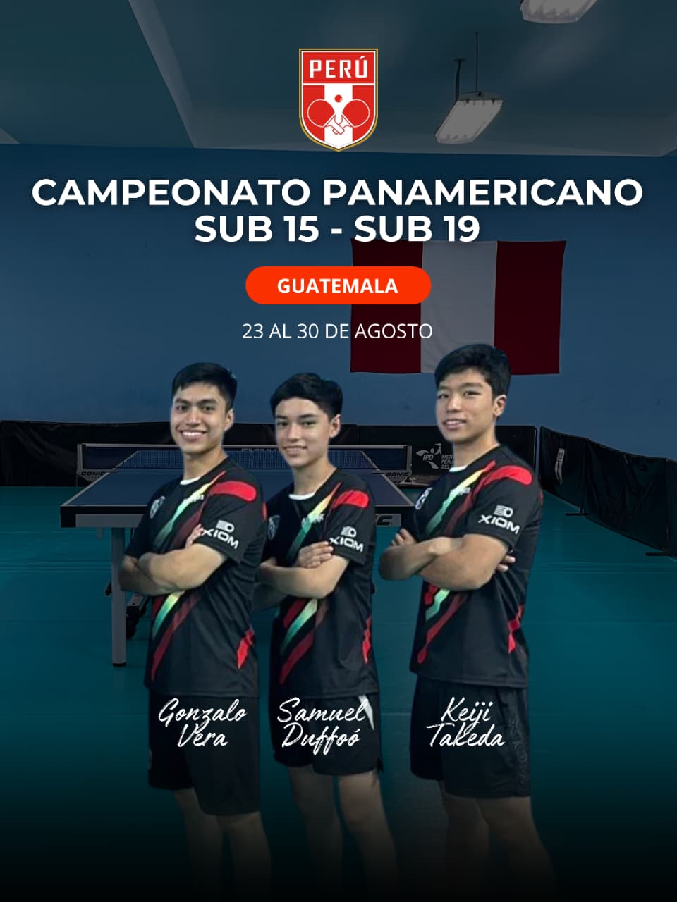 Perú confirma a sus representantes para el Campeonato Panamericano Sub 19 de Tenis de Mesa