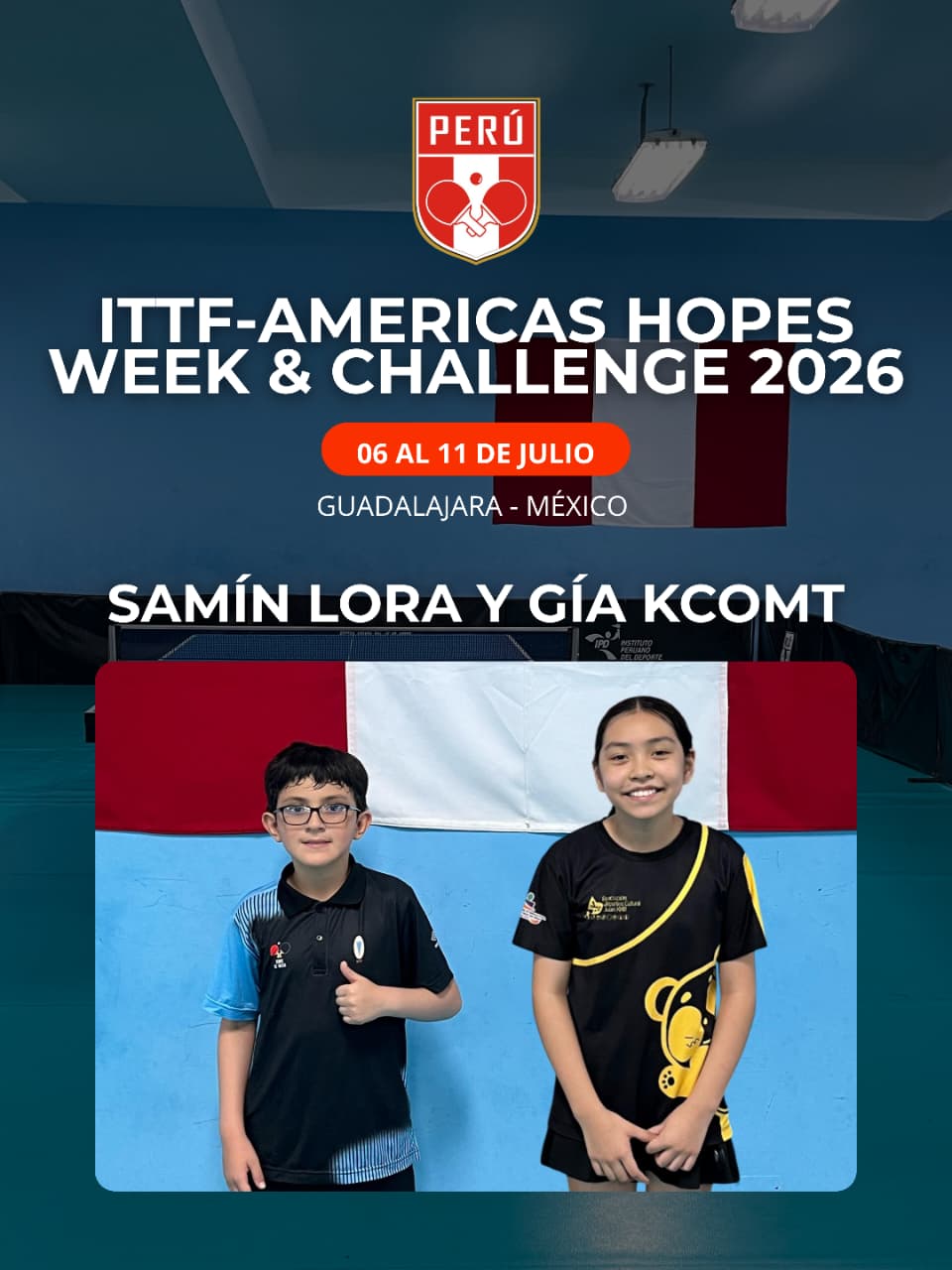 Perú define a sus representantes para el ITTF Americas Hopes Week & Challenge 2026