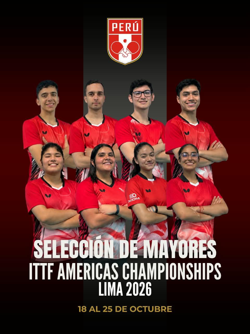 PERÚ DEFINE A SU SELECCIÓN NACIONAL DE MAYORES PARA EL ITTF AMERICAS CHAMPIONSHIPS LIMA 2026