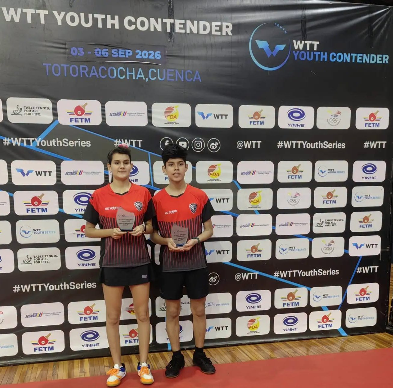 JOSUE PORTALATINO Y MARÍA JIMENA LUNA SE PROCLAMAN SUBCAMPEONES EN EL WTT YOUTH CONTENDER CUENCA 2026